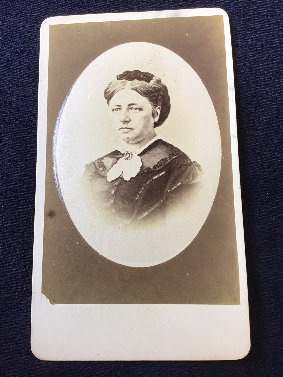 CDV, Dame, F.W.H. DEUTMANN, ZWOLLE, Carte de Visite 3, Ophalen of Verzenden, Voor 1940, Gebruikt, Foto