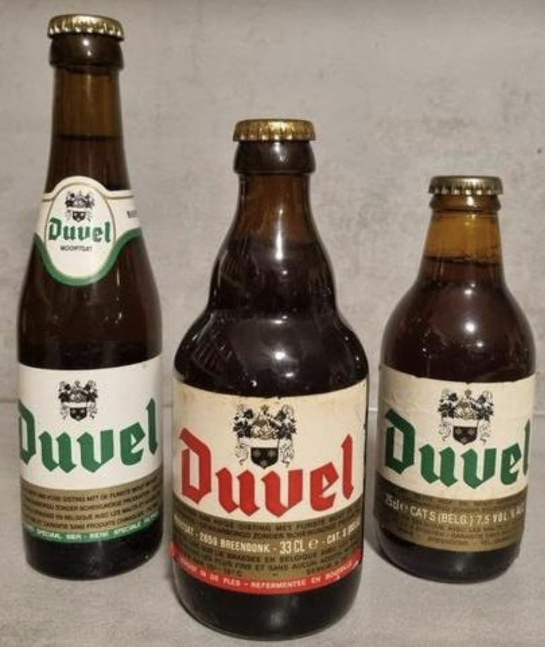 Duvel-set : '99, 2x geen tht (~'90-'93, ~'85-'90), Ophalen of Verzenden, Zo goed als nieuw, Flesje(s), Duvel