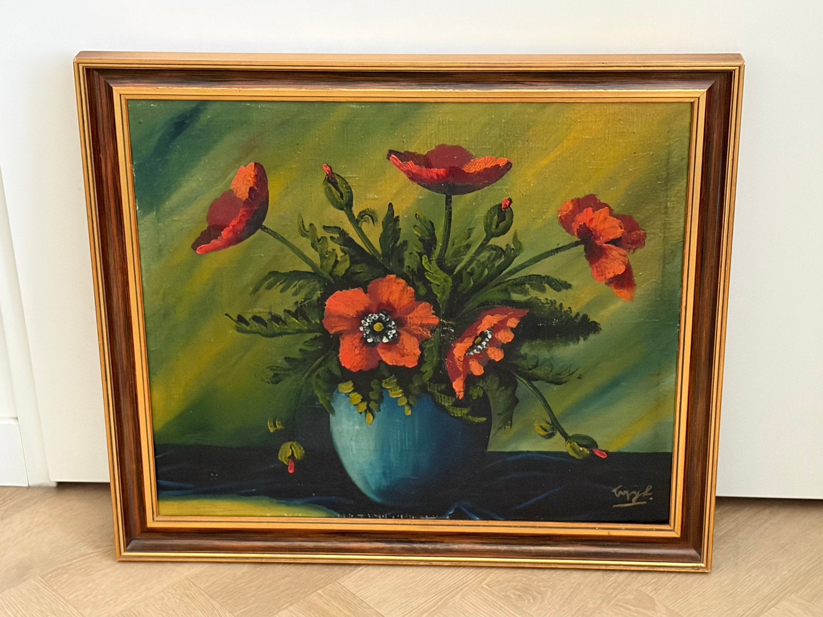 Mooi groot bloemen schilderij, Antiek en Kunst, Kunst | Schilderijen | Klassiek, Ophalen