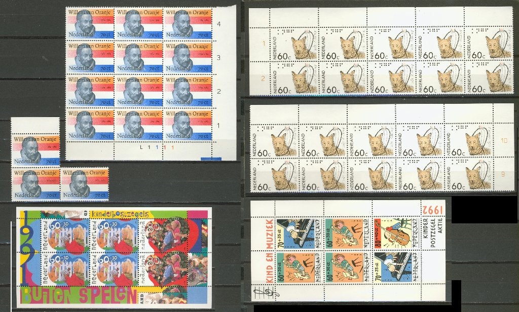 Nederland  NVPH 1312-1321-1486-1541 Postzegels  652 jdu, Ophalen of Verzenden, Na 1940, Postfris