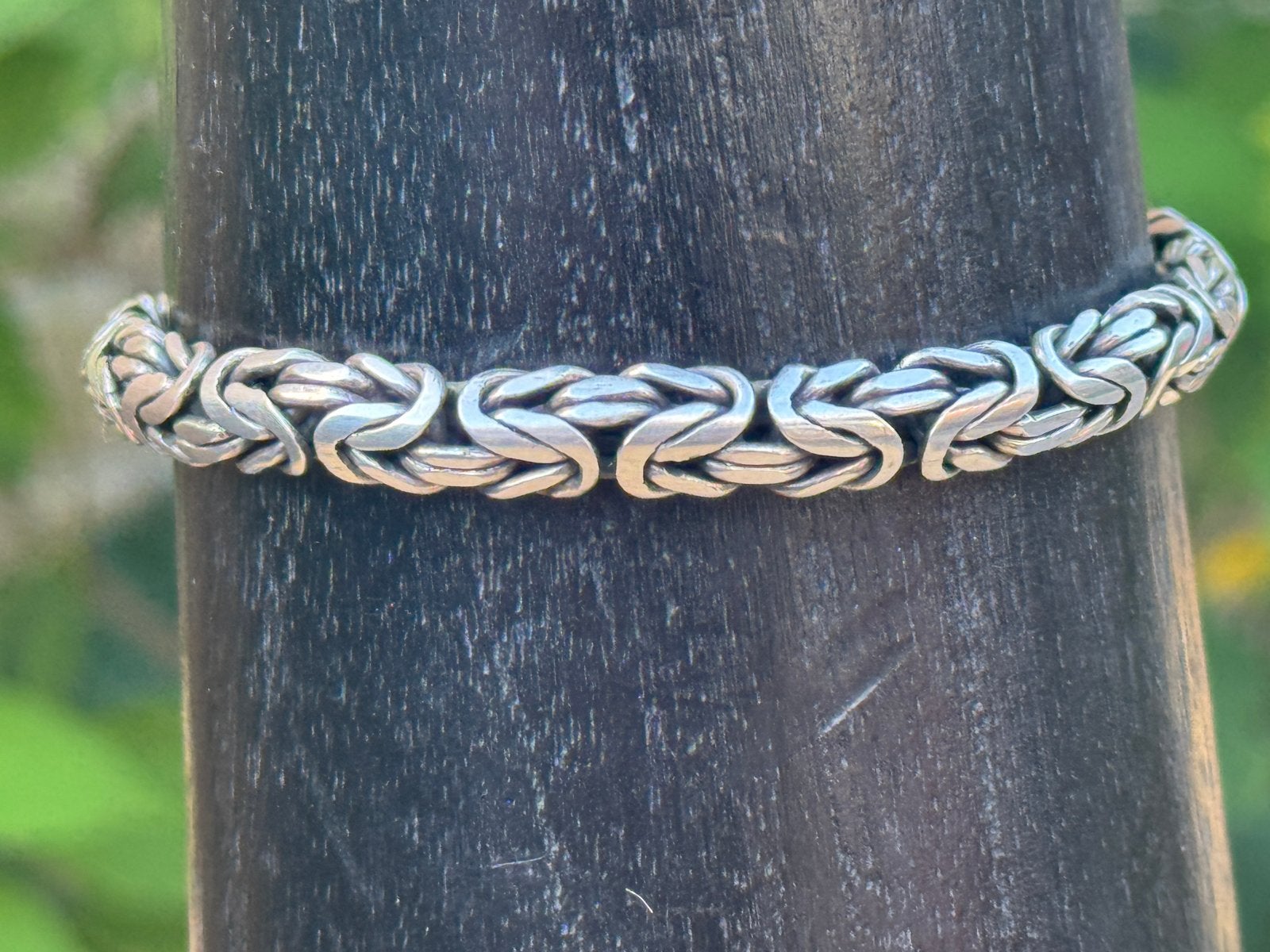 Handgemaakte Zilveren Koningsarmband - Uniek Design, Verzenden, Zo goed als nieuw, Zilver