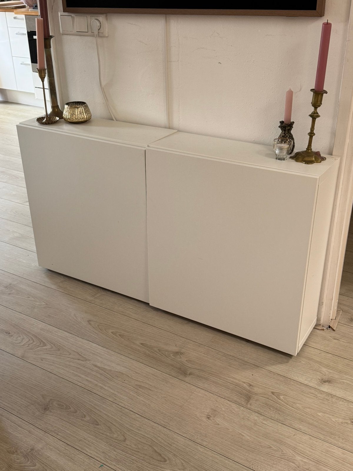 2x IKEA BESTÅ wandkast wit LAPPVIKEN – 120 cm – z.g.a.n., Ophalen, Met deur(en), Zo goed als nieuw, Minder dan 150 cm