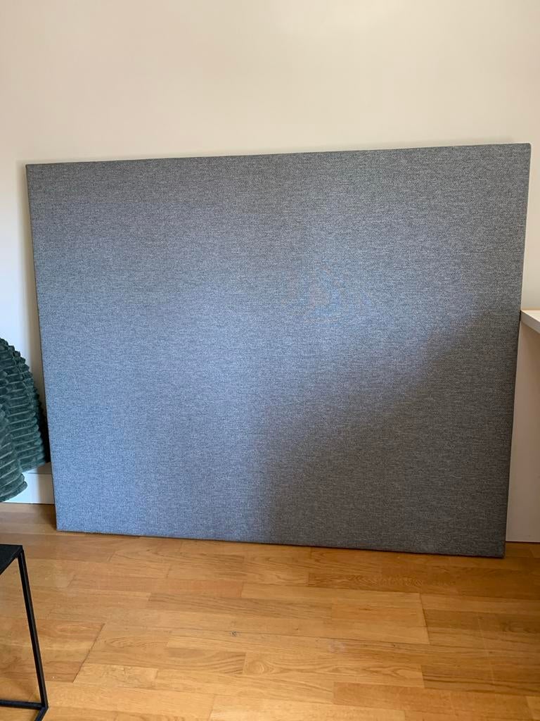 JYSK Hoofdbord 140x115 cm - Antracietgrijs, Ophalen, Gebruikt, Tweepersoons, 140 cm