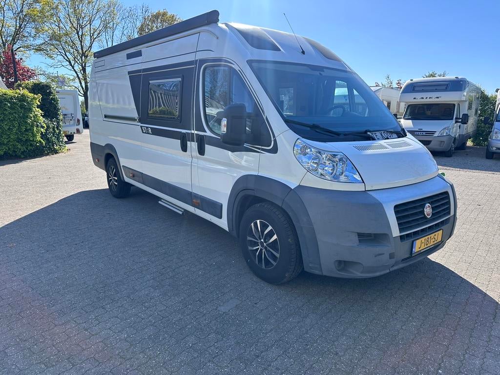 Nette Ruime Buscamper, grootbed, zonnepaneel, NAP, Buscamper of Camperbus, Fiat, Tot en met 2, Bedrijf