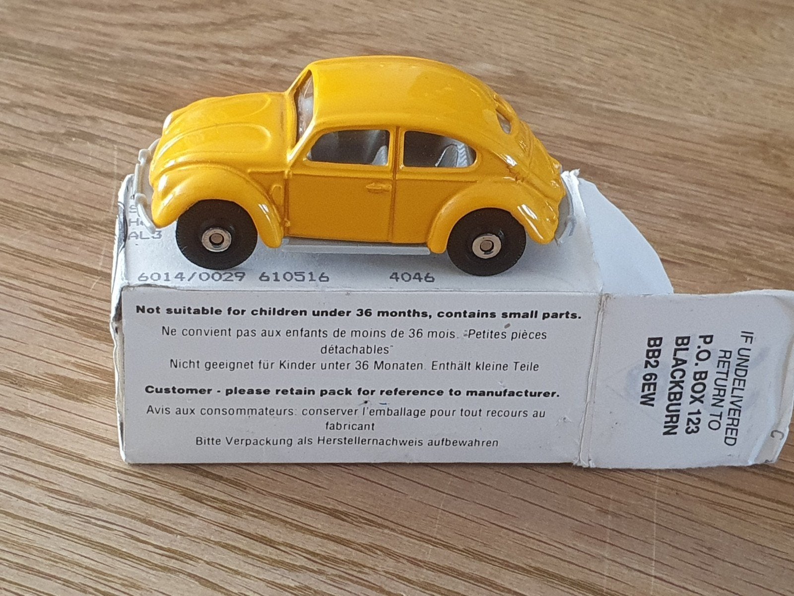 Corgi Toys VW Kever Geel - Vintage Speelgoedauto, Ophalen of Verzenden, Gebruikt