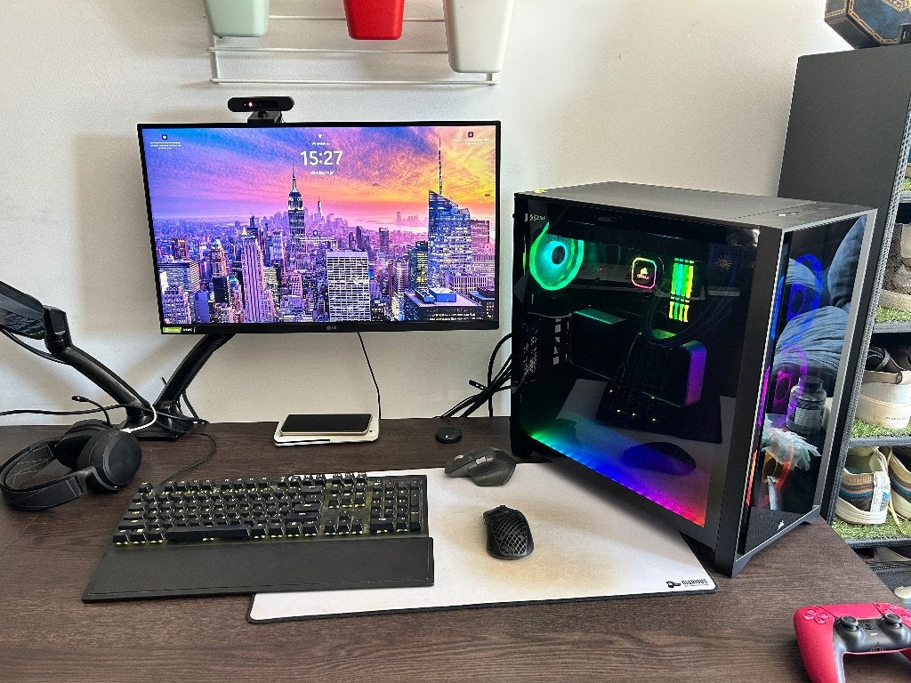 Complete Game PC Setup 5800X 3060TI 32GB Corsair 2K, 32 GB, Zelf gebouwde pc, Zo goed als nieuw, AMD Ryzen 7