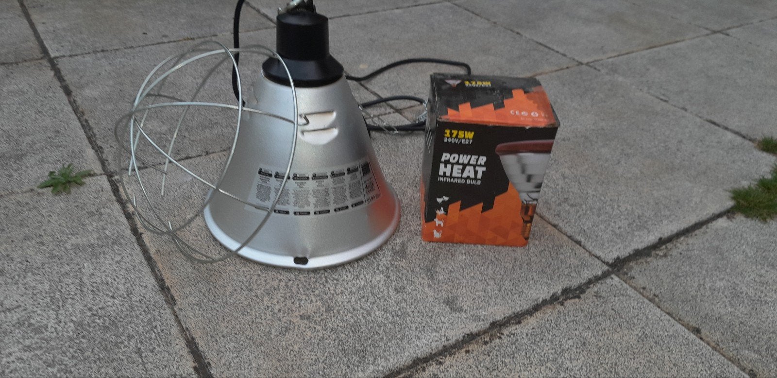 gloeikap met gloeilamp, Ophalen, Gebruikt