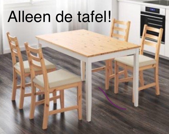 Lerhamn IKEA tafel, Ophalen, 100 tot 150 cm, 50 tot 100 cm, Zo goed als nieuw