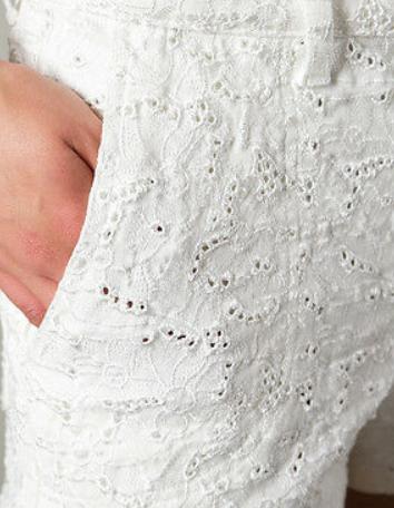 witte broderie shorts Isabel Marant Etoile Fr mt 36 Nl 34, Kort, Verzenden, Wit, Zo goed als nieuw
