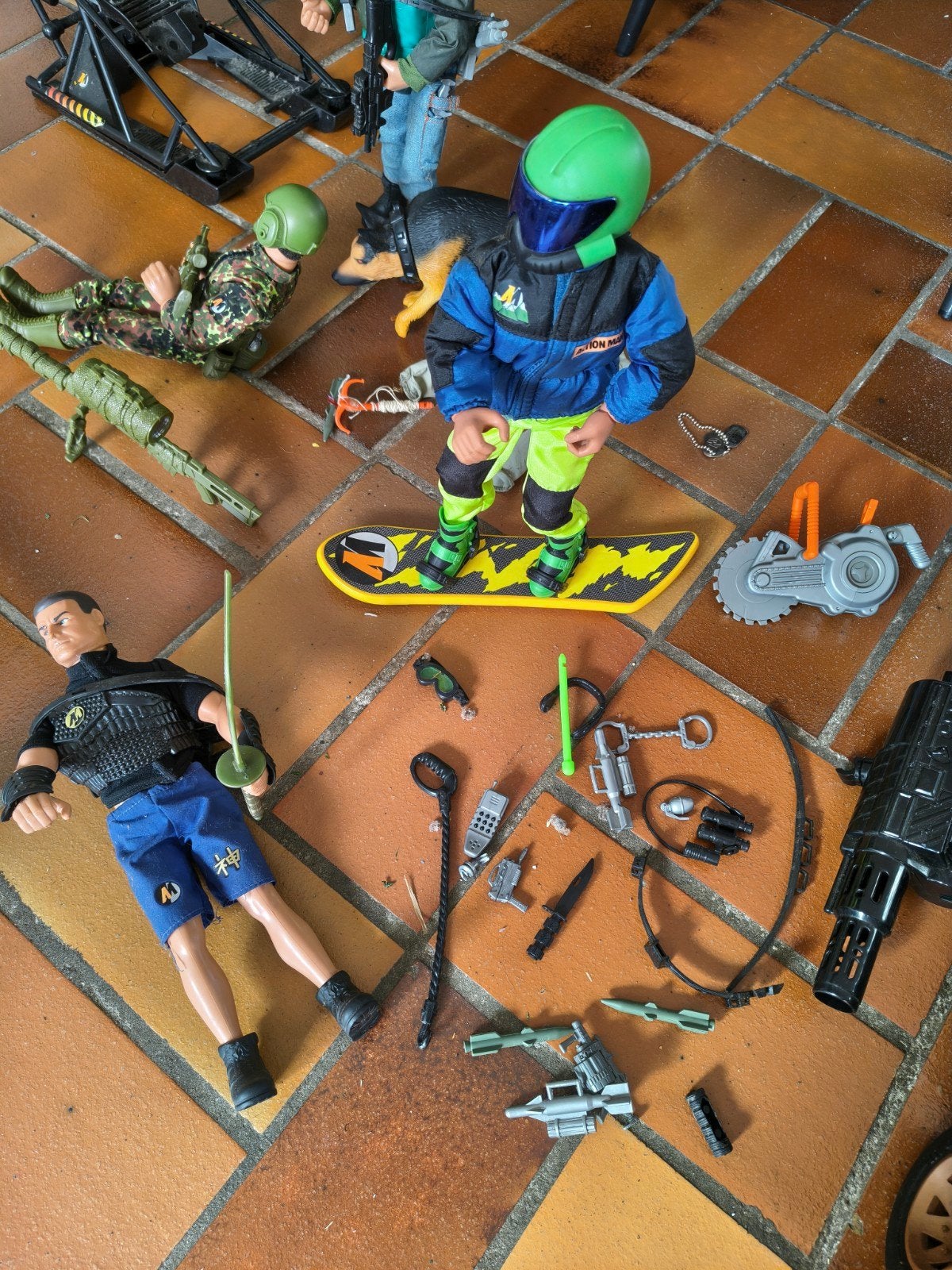 Partij Action Man speelgoed met voertuigen en figuren, Ophalen of Verzenden, Gebruikt