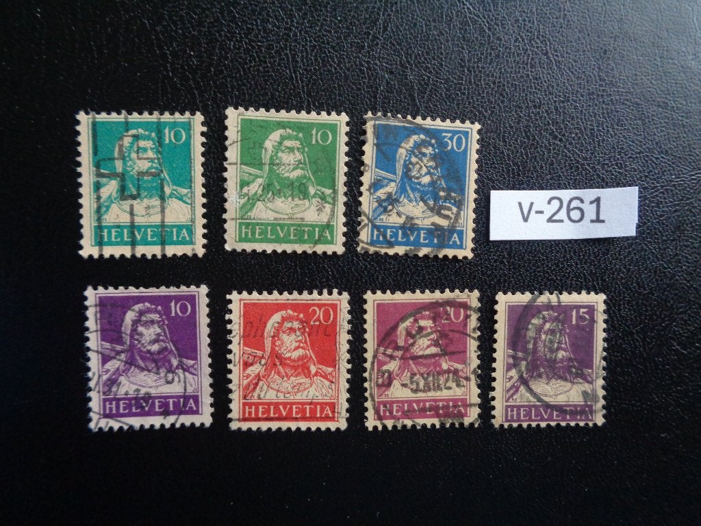 zwitserland - wilhelm tell 1921/1934 (v-261), Ophalen of Verzenden, Gestempeld