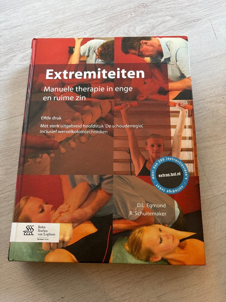 Extremiteiten manuele therapie in enge en ruime zin, Boeken, Gelezen, D. L. Egmond en R. Schuitemaker, Beta, HBO