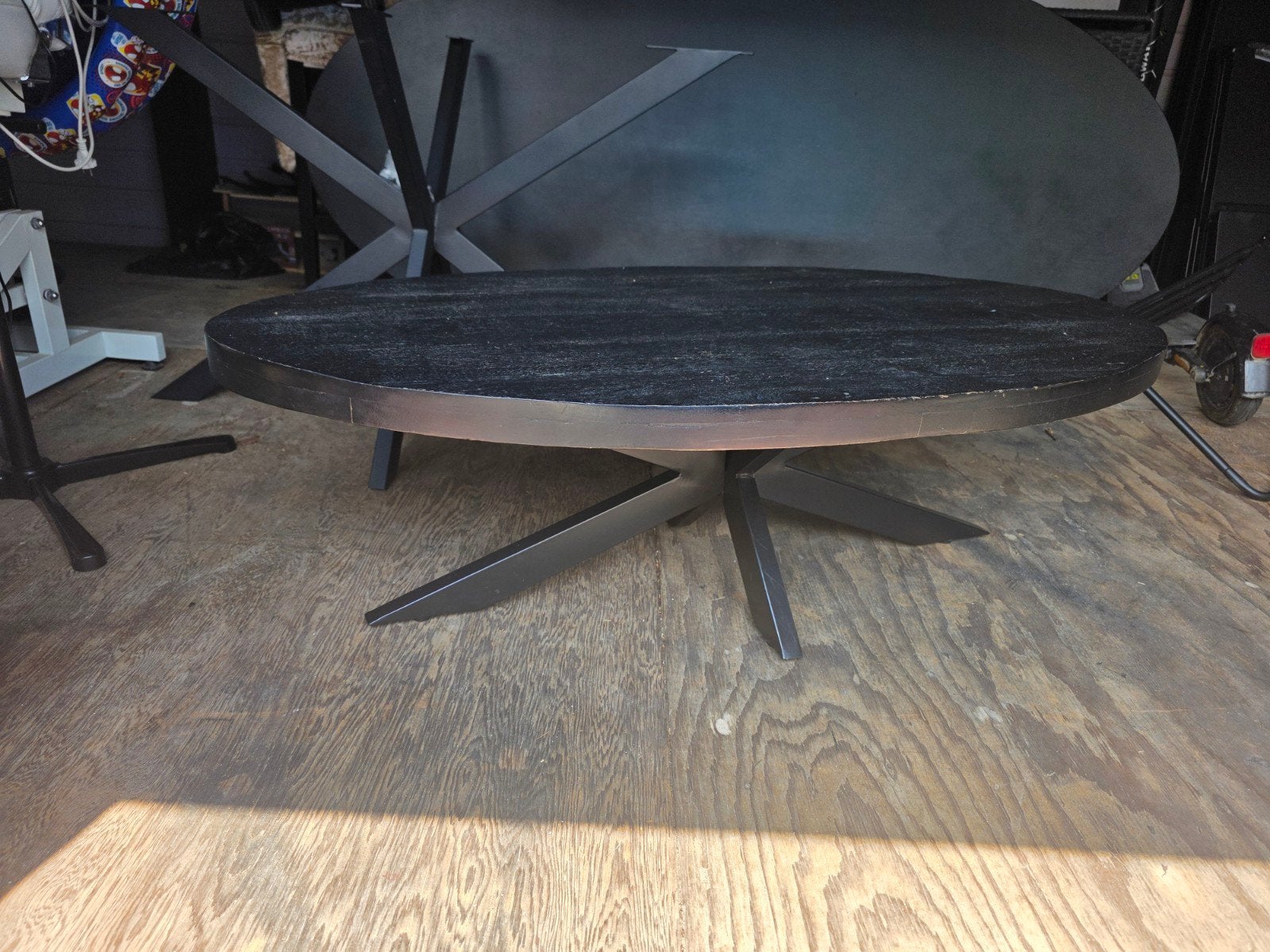 Salontafel mango hout zwart - 130x70x40 cm, Ophalen, Gebruikt, 100 tot 150 cm, 50 tot 100 cm