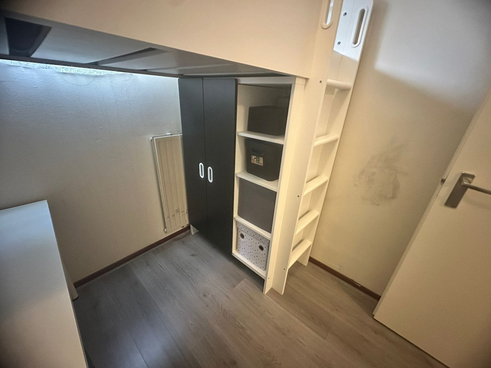 Bed me ingebouwde kast, Ophalen, Nieuw, Eenpersoons, Hoogslaper