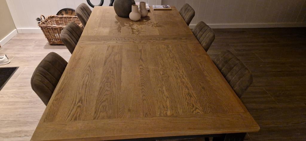 Mooie eettafel te koop, Ophalen, 200 cm of meer, 50 tot 100 cm, Zo goed als nieuw