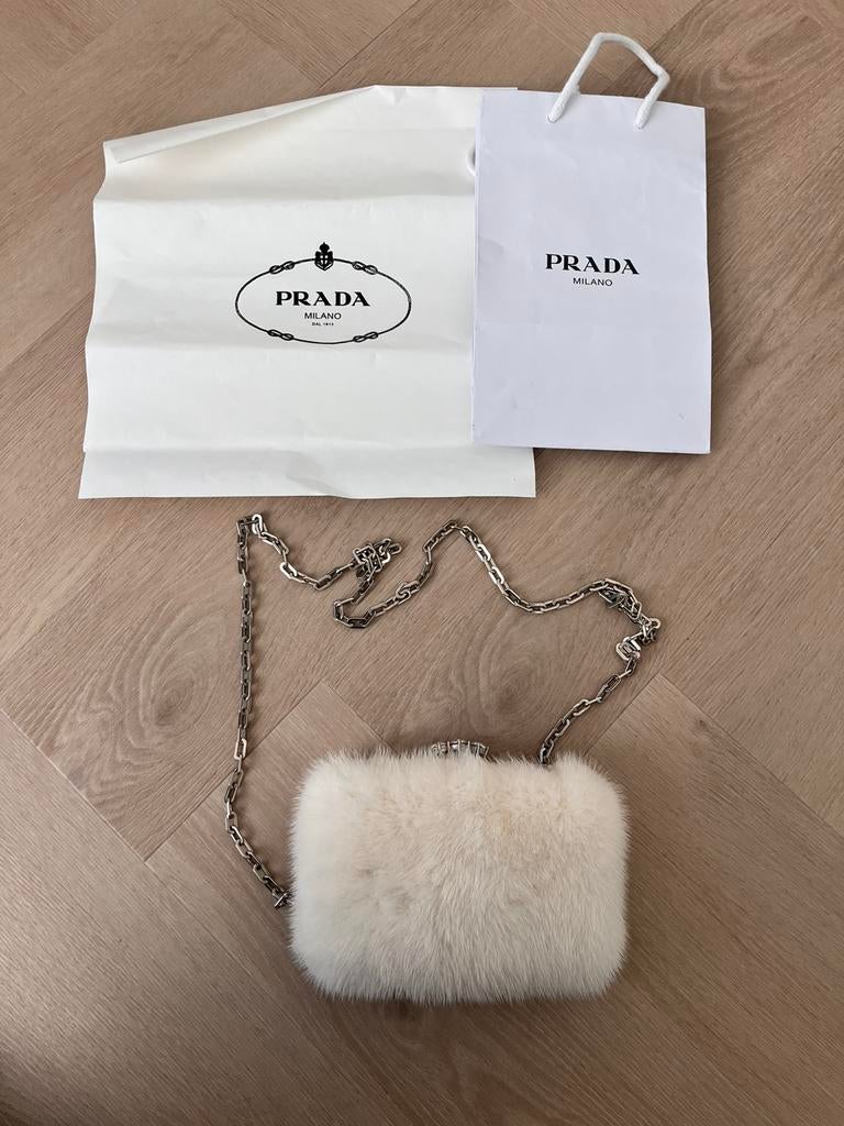 Prada tas origineel!, Sieraden, Tassen en Uiterlijk, Tassen | Schoudertassen, Ophalen of Verzenden, Nieuw, Wit