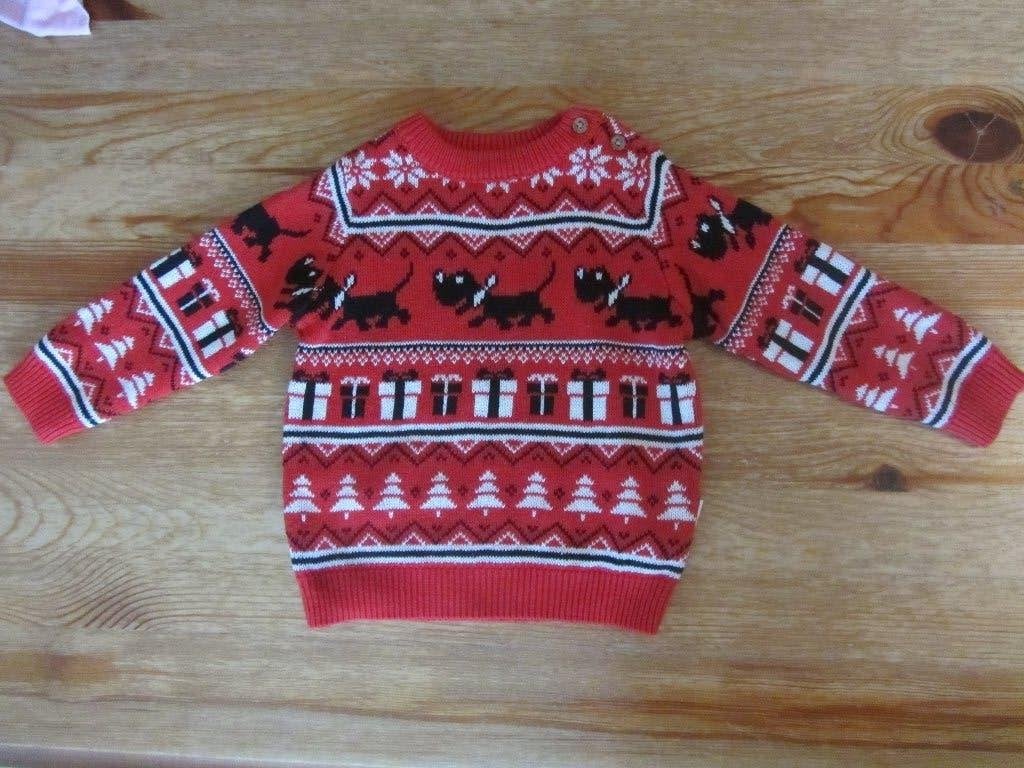 Kersttruitje met Takkie en Siepie Hema maat 74, Ophalen of Verzenden, Zo goed als nieuw, Jongetje of Meisje, Truitje of Vestje