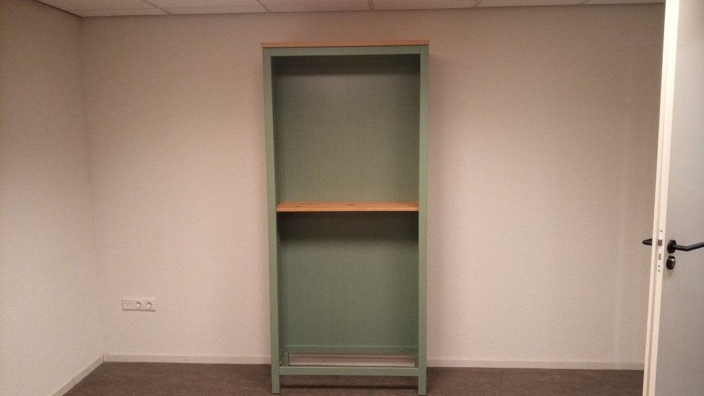 Hemnes grijsgroene boekenkast, Ophalen, Met plank(en), Nieuw, 50 tot 100 cm