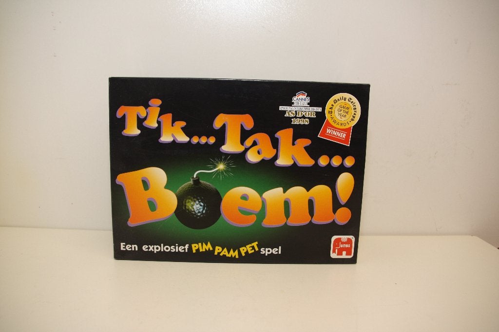 Tik Tak Boem! spel. Compleet in doos. Nieuwstaat., Vijf spelers of meer, Ophalen of Verzenden, Zo goed als nieuw, Jumbo