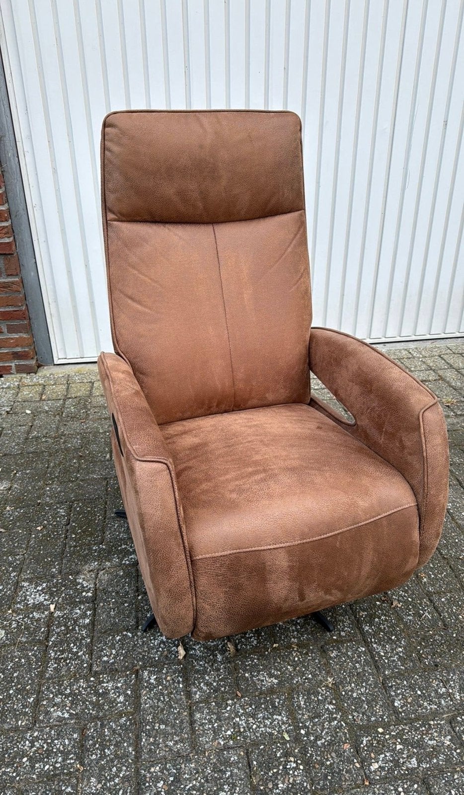Elektrische relax fauteuil, Huis en Inrichting, Ophalen, 75 tot 100 cm, Zo goed als nieuw, Stof