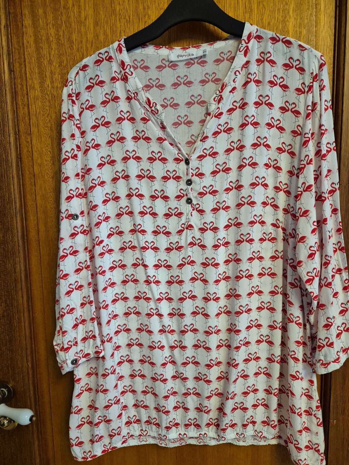 Shirt/ blouse, mt 40-42, Paprika, Maat 42/44 (L), Ophalen of Verzenden, Zo goed als nieuw, Paprika
