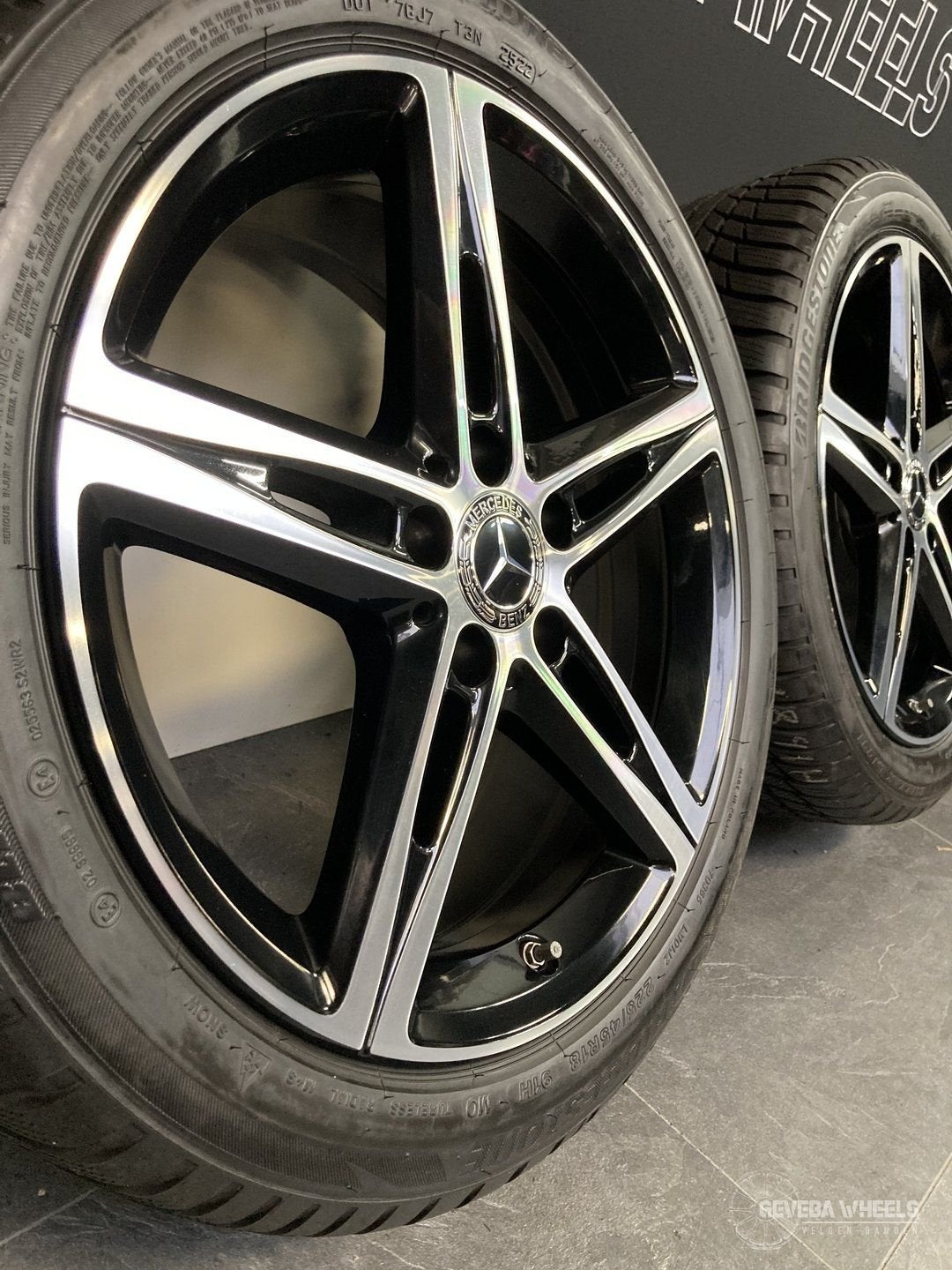 18” originele Mercedes A W177 velgen + winterbanden 5x112, 18 inch, Gebruikt, -, -