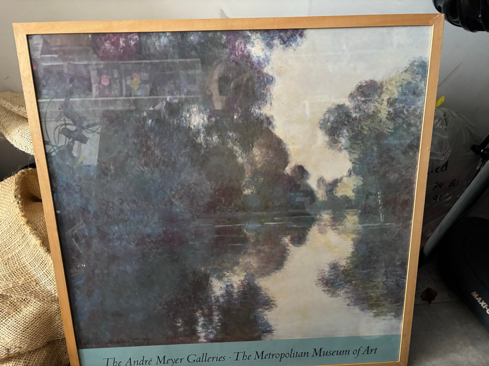 Monet Poster "Ochtend aan de Seine bij Giverny" met lijst, Antiek en Kunst, Kunst | Schilderijen | Klassiek, Impressionistisch