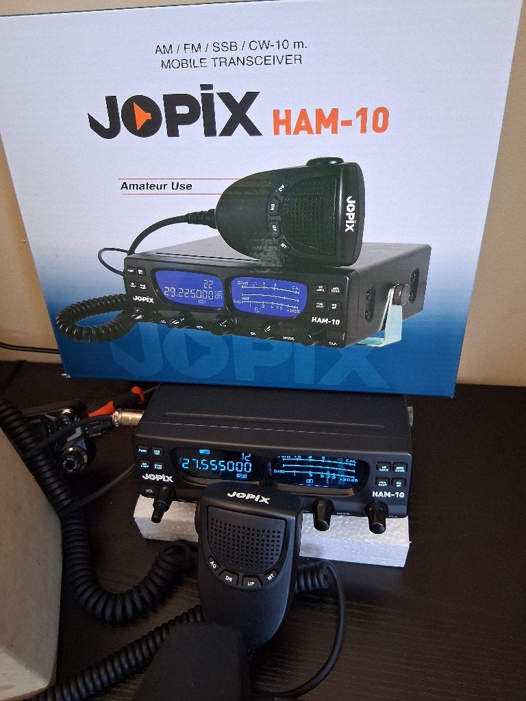 Te koop goedwerkende jopix met twee tafelmike's, Telecommunicatie, Ophalen of Verzenden, Zo goed als nieuw, Zender en Ontvanger