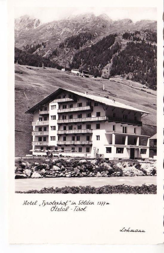 Hotel Tyrolerhof Sölden, Oostenrijk. 14-09, Verzamelen, Ophalen of Verzenden, 1940 tot 1960, Ongelopen, Oostenrijk