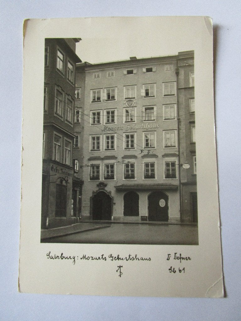 Ansichtkaart Salzburg - Mozarts Geburtshaus 1957, Verzenden, 1940 tot 1960, Gelopen, Oostenrijk