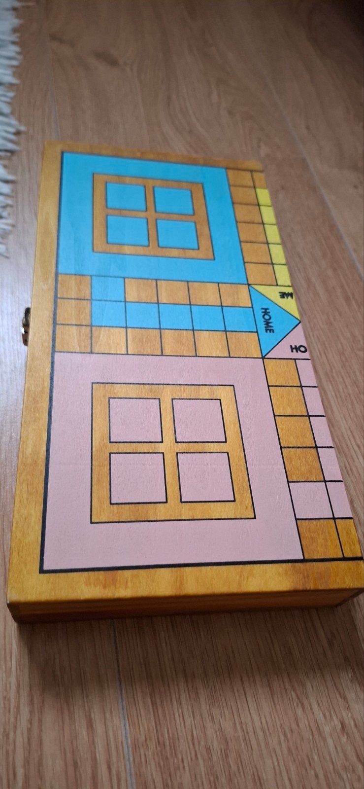 Houten Ludo spel / Mens Erger Je Niet, Drie of vier spelers, Ophalen of Verzenden, Gebruikt