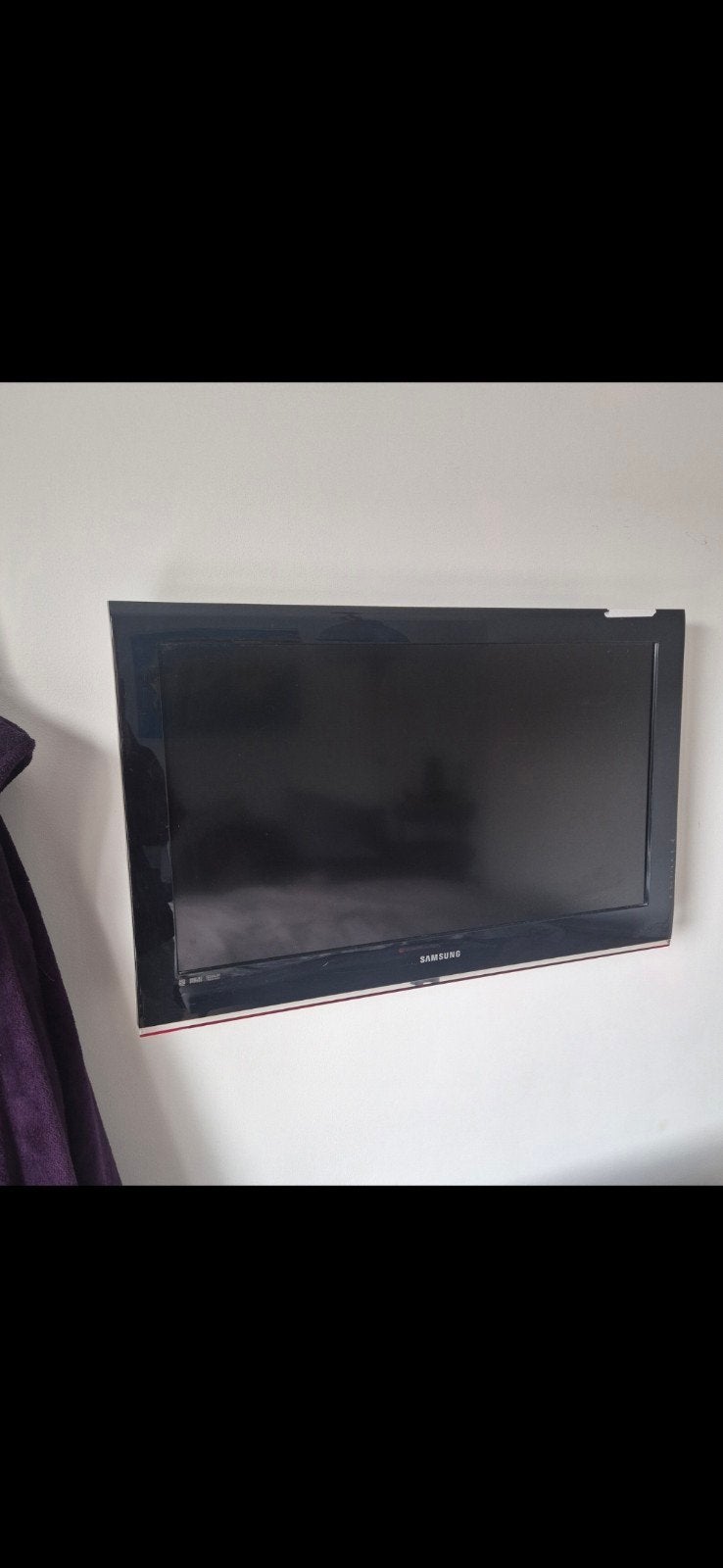 Samsung 32 inch TV met muurbeugel, Ophalen, Gebruikt, 50 Hz, LCD