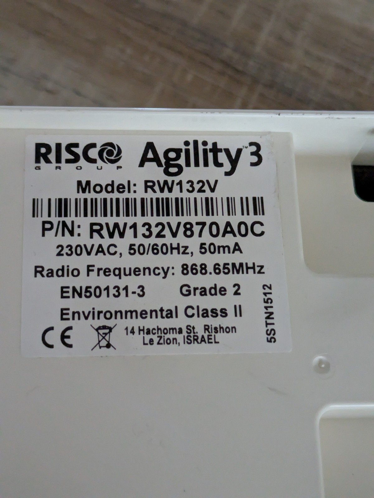 Risco Agility 3 Alarmsysteem met bedieningspaneel, Ophalen of Verzenden, Compleet systeem, Draadloos, Beweging