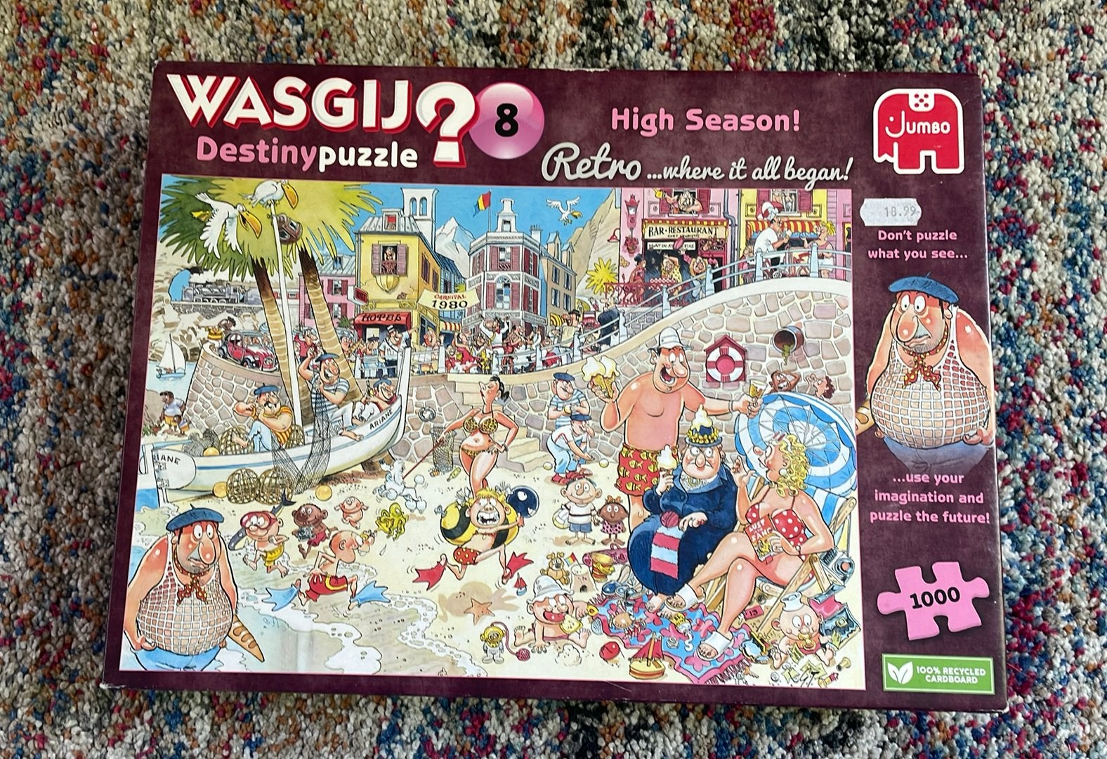 Wasgij puzzel Retro: High Season 1000 stukjes, Ophalen of Verzenden, 500 t/m 1500 stukjes, Zo goed als nieuw