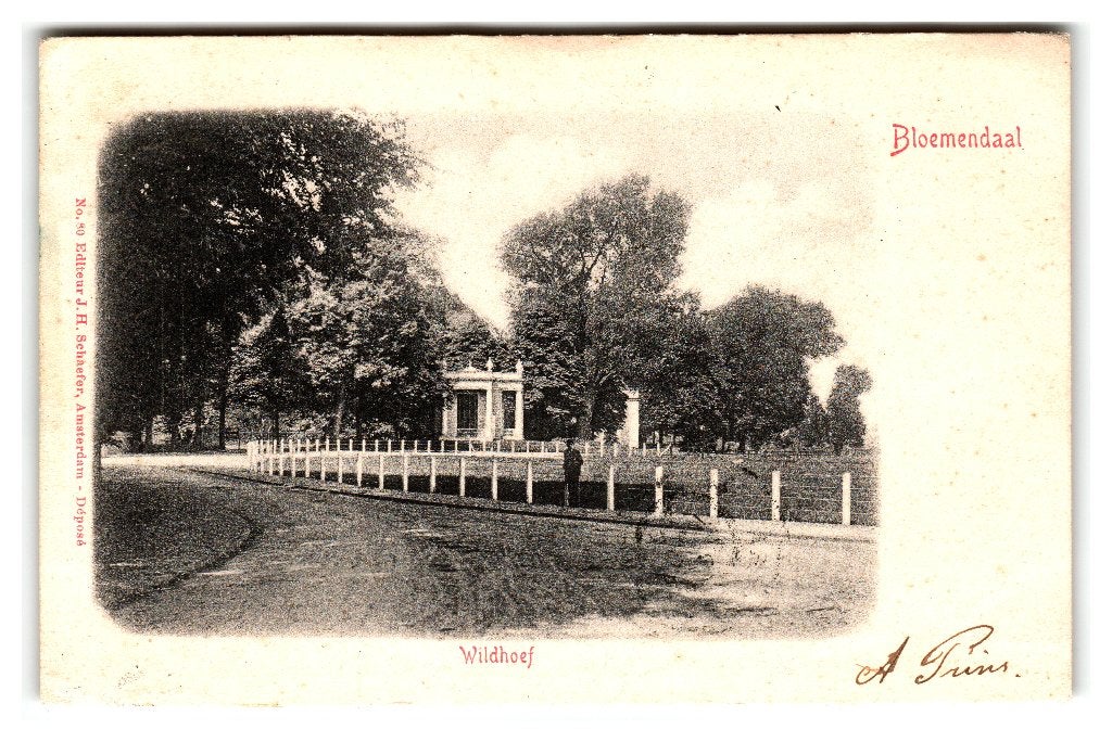 Bloemendaal, Wildhoef, Verzenden, Voor 1920, Gelopen, Noord-Holland