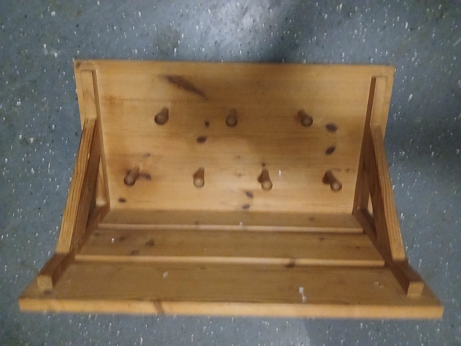 Houten wandkapstok met hoedenplank, Huis en Inrichting, Woonaccessoires | Kapstokken, Wandkapstok, Gebruikt, Ophalen of Verzenden