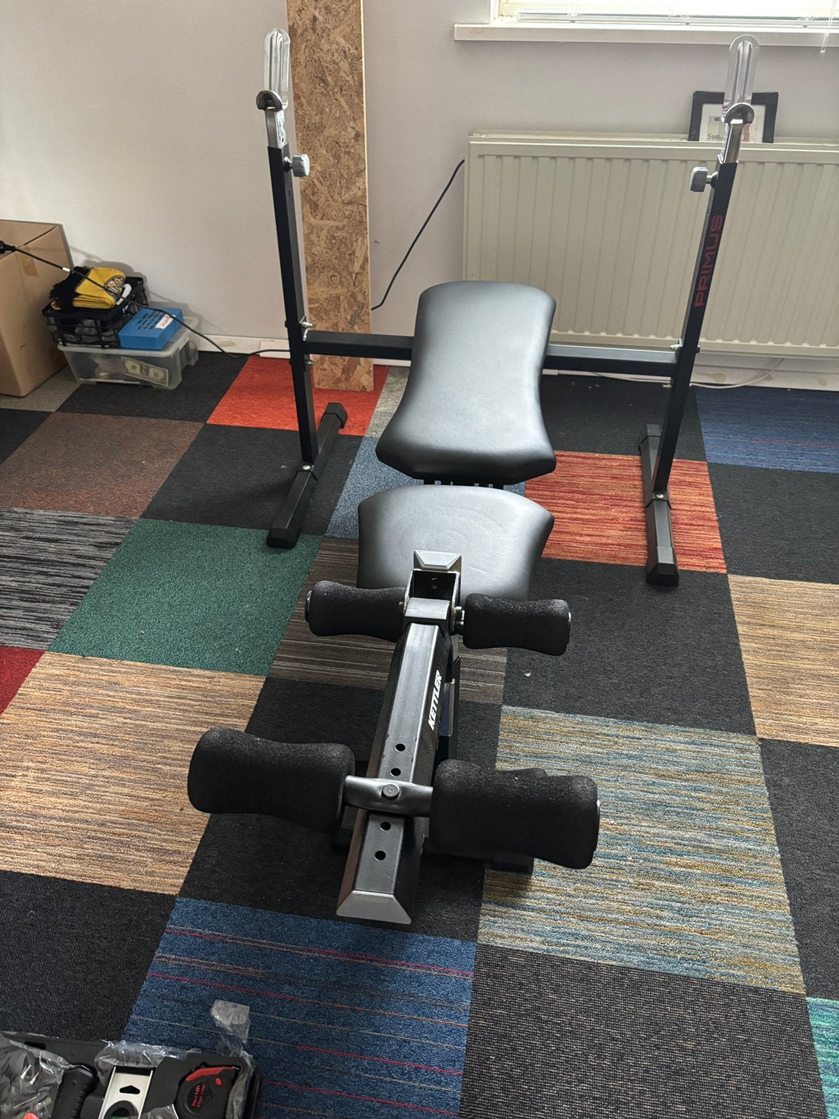 Bankdruk station, Sport en Fitness, Ophalen, Zo goed als nieuw, Fitnessbank