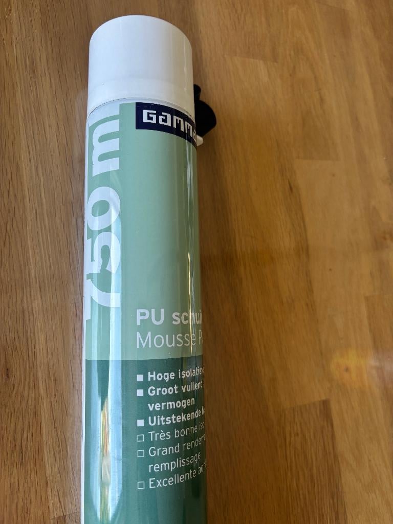 PU Schuim (bus 750 ml, Gamma), Doe-het-zelf en Verbouw, Isolatie en Afdichting, Overige materialen, Nieuw, 15 m² of meer, Ophalen
