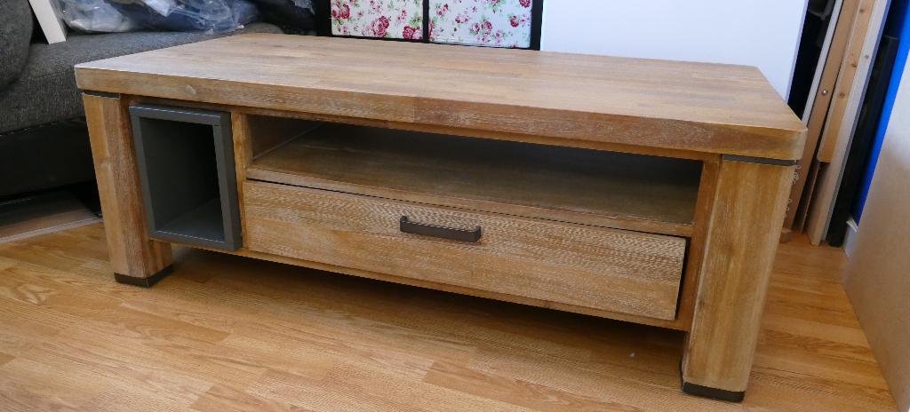Salontafel acaciahout, Huis en Inrichting, Ophalen, Gebruikt, 100 tot 150 cm, 50 tot 100 cm