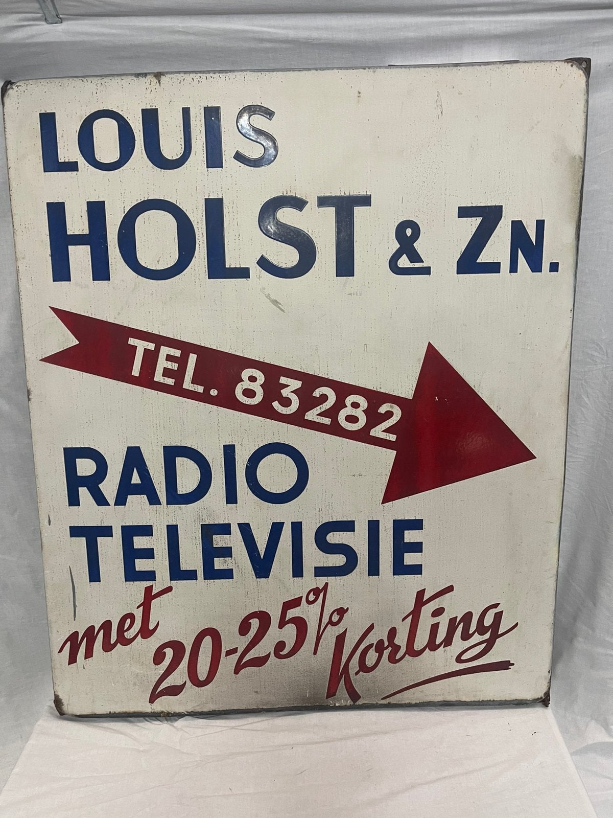 Emaille Reclame Bord ( Zie de Advertentie ), Verzamelen, Ophalen, Zo goed als nieuw, Reclamebord