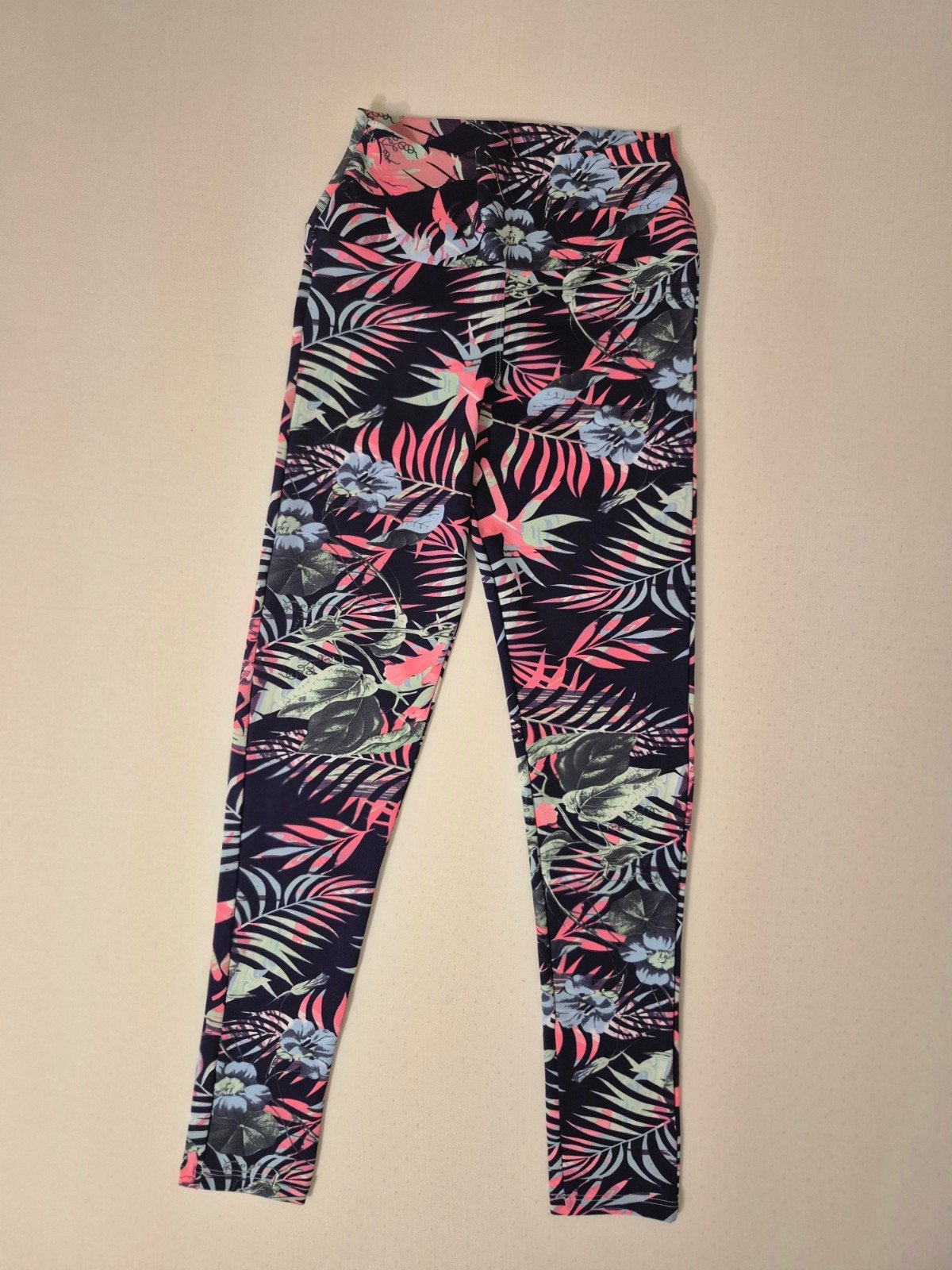 High-waist tropical floral sport legging XS/S, Legging, Meerkleurig, Nieuw, Overige maten
