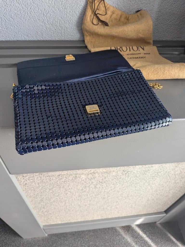 Handtas Oroton West Germany, Ophalen of Verzenden, Nieuw, Blauw, Overige merken
