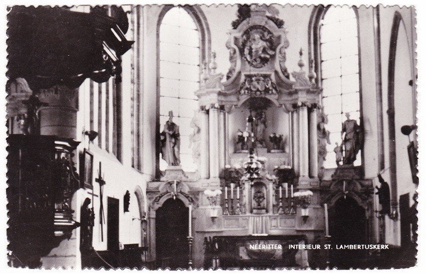 Neeritter bij Ittervoort Thorn - Interieur St. Lambertuskerk, Verzenden, 1940 tot 1960, Ongelopen, Limburg