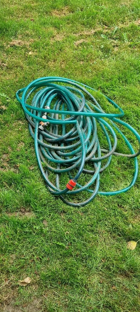 Tuinslang 35 meter met Gardena koppelingen, Ophalen, Tuinslang