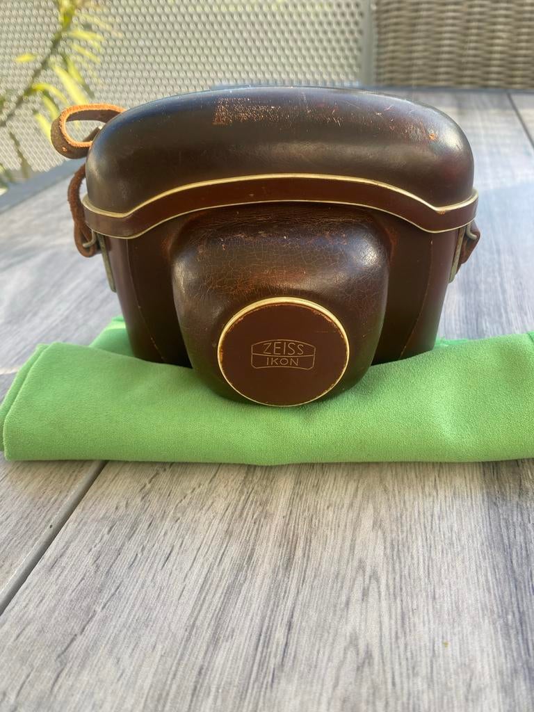 Zeiss Ikon Contina Vintage Camera met Leren Tas, Ophalen of Verzenden, Gebruikt, Compact, Overige Merken