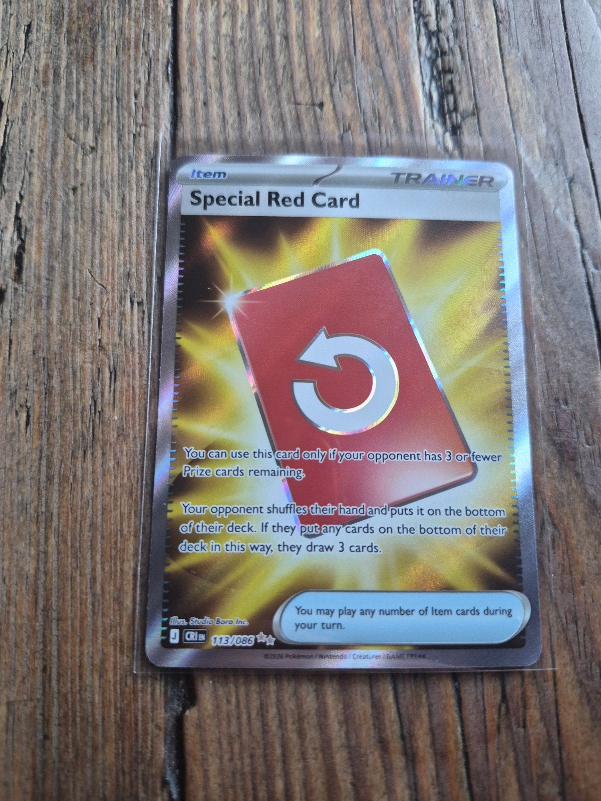 Special red card 113/086, Ophalen of Verzenden, Nieuw