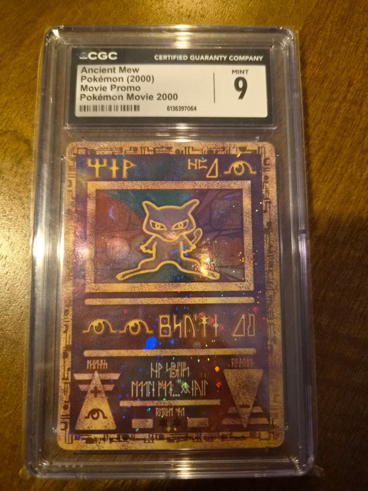 CGC 9 Ancient Mew Pokémon 2000 Movie Promo Foil Kaart, Ophalen of Verzenden