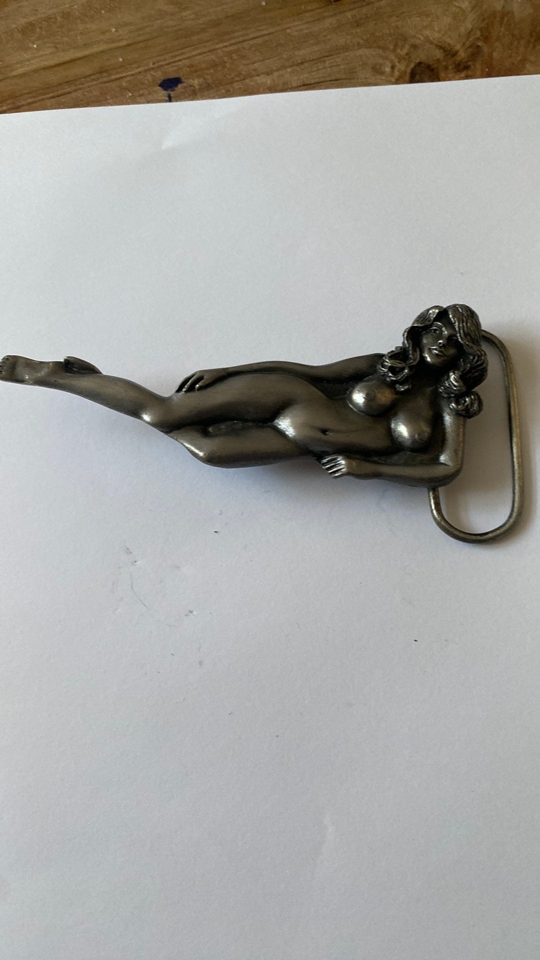 Buckel voor riem , liggende vrouw, Ophalen of Verzenden, Zo goed als nieuw, Zwart