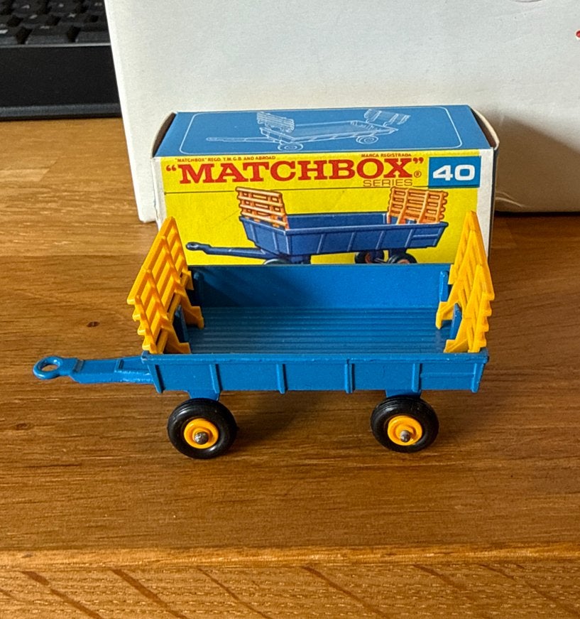 Matchbox lesney 40 Hay Trailer nieuwstaat met originele doos, Ophalen of Verzenden, Zo goed als nieuw