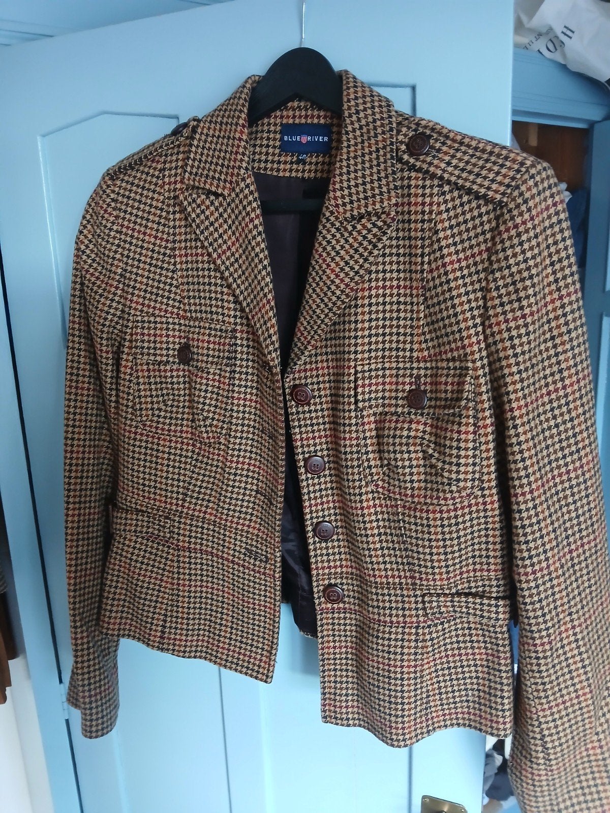 Blue River blazer met ruit, maat 40, Kleding | Dames, Maat 38/40 (M), Meerkleurig, Ophalen of Verzenden, Zo goed als nieuw
